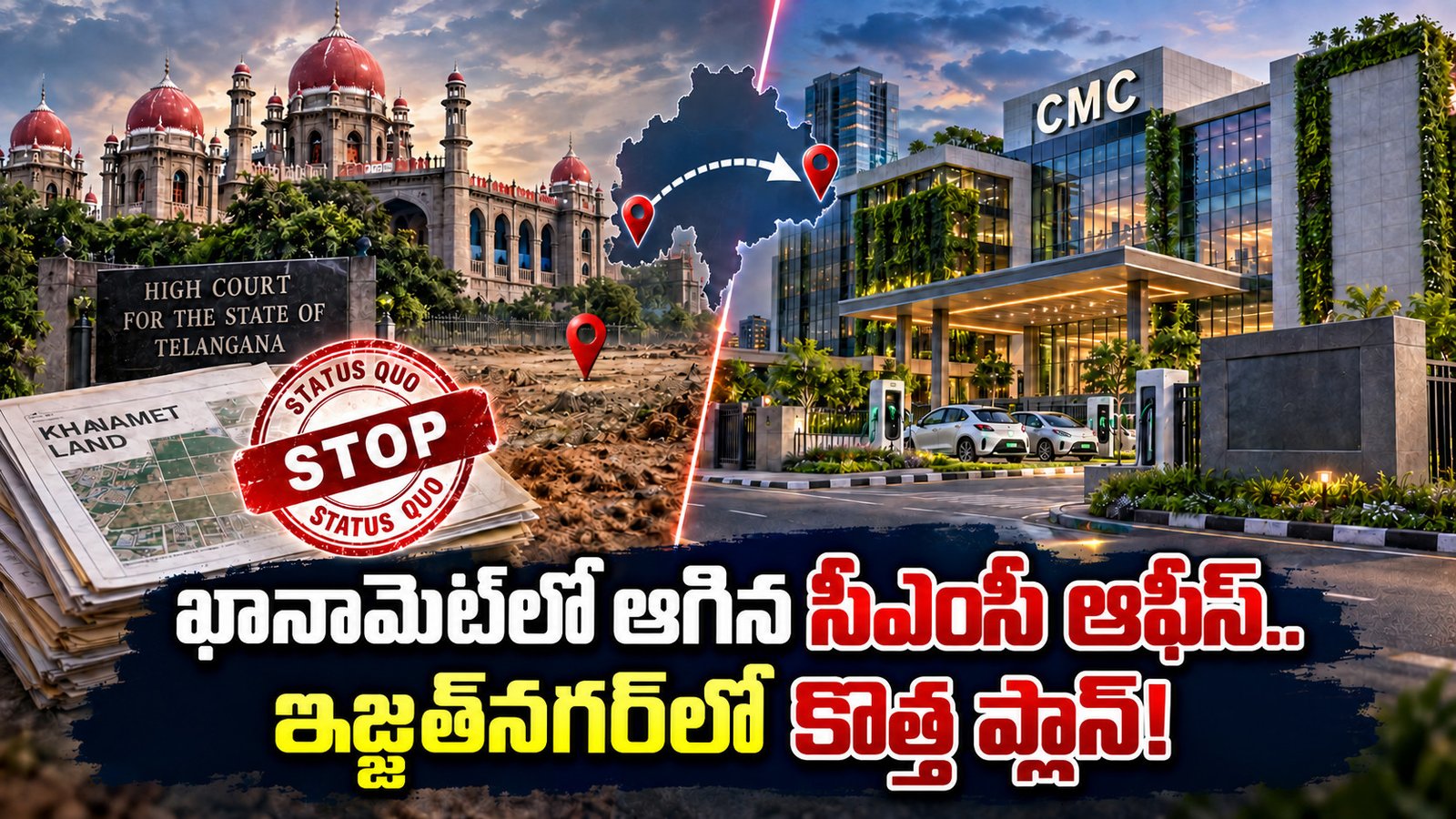 ఖానామెట్‌కు హైకోర్టు బ్రేక్‌.. ఇజ్జత్‌నగర్‌లో సీఎంసీ కొత్త మకాం!