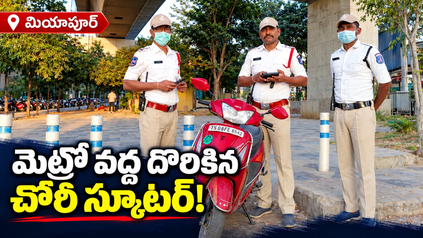 మెట్రో వద్ద దొరికిన చోరీ స్కూటర్‌!